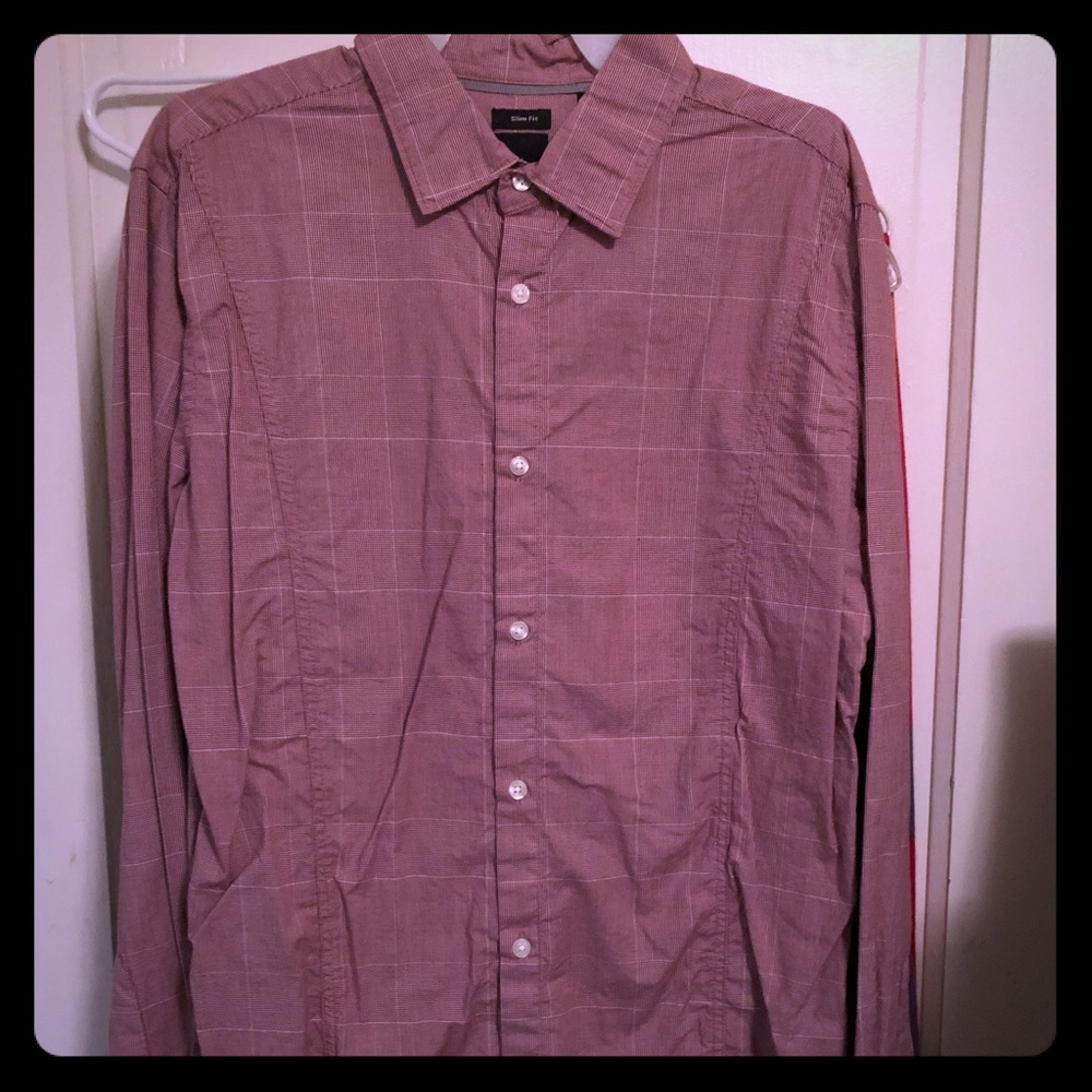 Pink/rose color jferrar men’s dress shirt 15-15.5